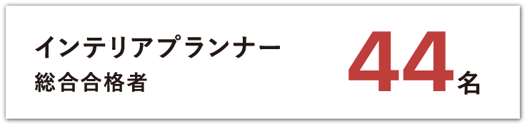 インテリアプランナー 総合合格者44名