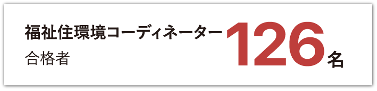 福祉住環境コーディネーター合格者 126名