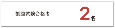 製図試験合格者2名